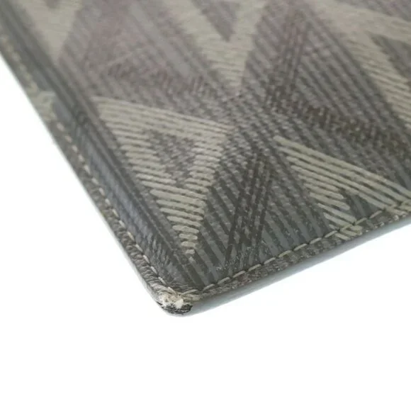 Dior Christian CD Diamond Clutch Pouch Case Gray Leather Silver - Picture 6 of 6